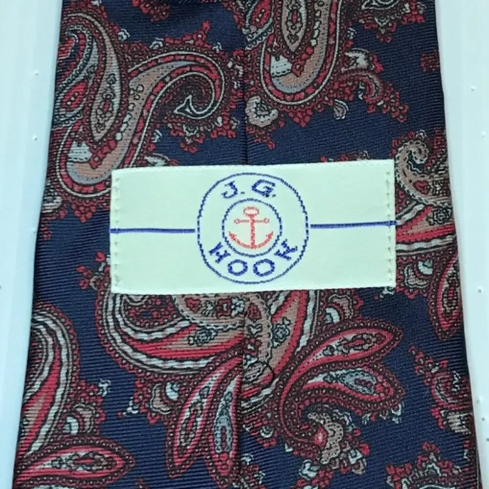J.G. Hook Paisley Short Wide Necktie